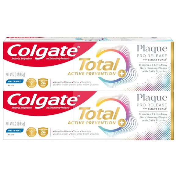 Total Plaque Pro Release Whitening Toothpaste Pack, Whitening Fluoride Toothpast - Picture 1 of 10